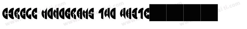 Circle Monograms Two White字体转换